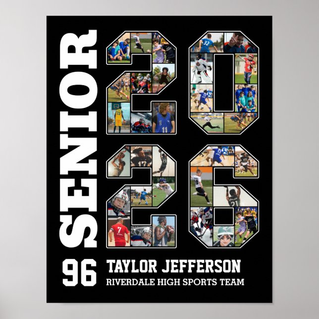 Senior Class of 2026 Sports Team Photo Collage Poster (Vorne)