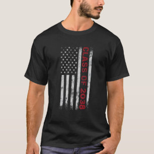 Senior Class of 2038 American Flag Abschluss 38 G T-Shirt