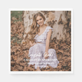 Senior Congratulations Graduate Photo Serviette