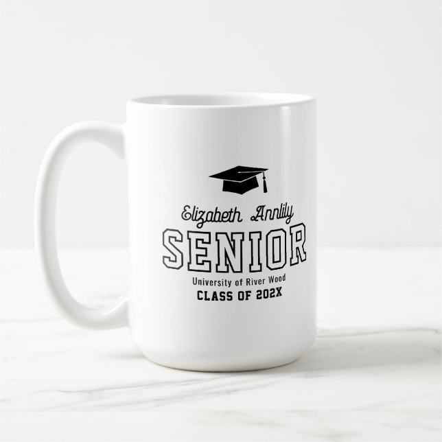 Senior Custom Year Script Graduate College  Kaffeetasse (Links)