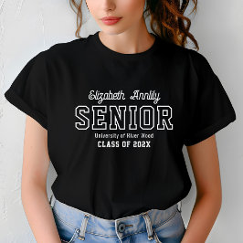 Senior Custom Year Script Graduate College  T-Shirt