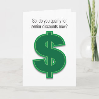 Senior Discount Humour Birthday Card Karte