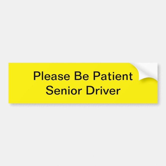 Senior Driver Autoaufkleber (Vorne)