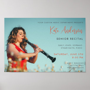 Senior Erwägungsgrund Poster Template Music Konzer