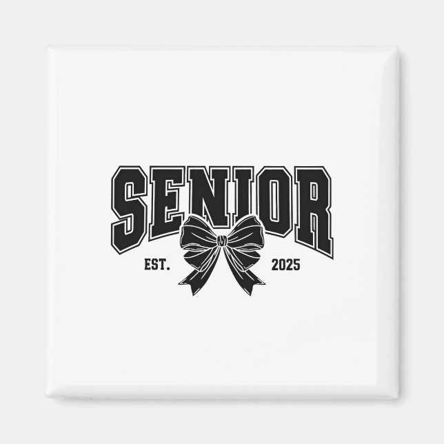 Senior Est 2025 Abschluss Student Vintag Magnet (Vorne)