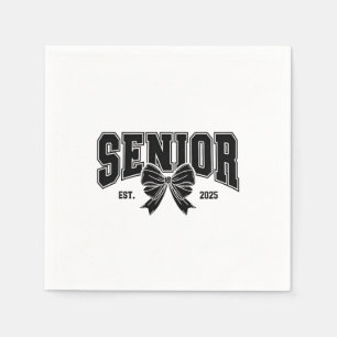 Senior Est 2025 Abschluss Student Vintag Serviette