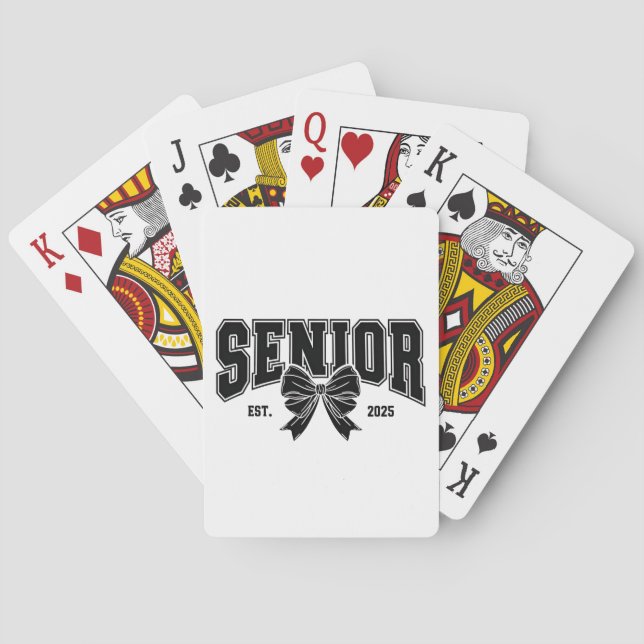 Senior Est 2025 Abschluss Student Vintag Spielkarten (Rückseite)