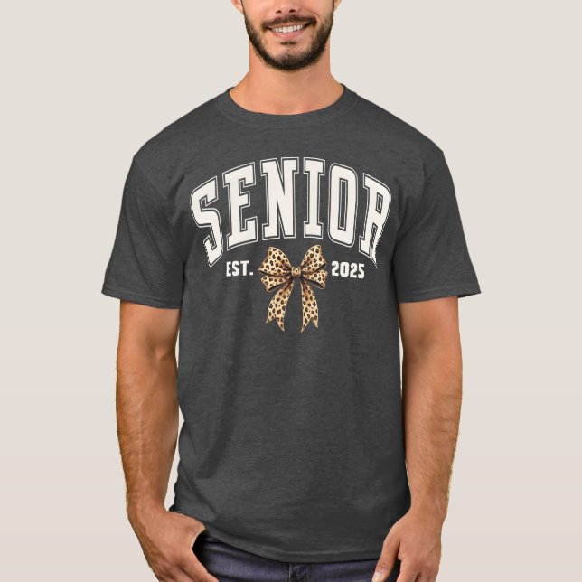 Senior Est 2025 Class of 2025 Leopard Senior 2025  T-Shirt (Vorderseite)
