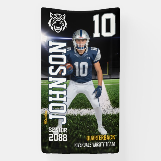 Senior Football Heimspiel Custom Spieler Banner (Vertikal)