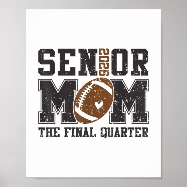 Senior Football Mama Football Mama Game Day Cl 2 Poster (Vorne)