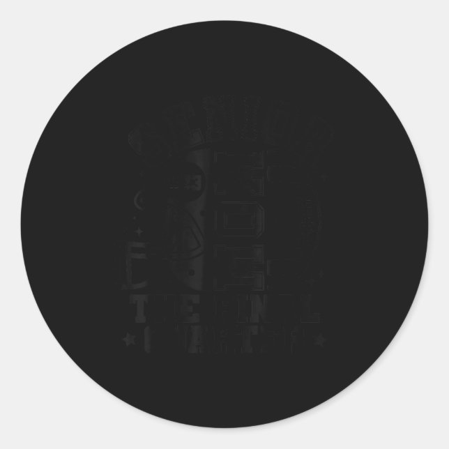 Senior Football Mom 2026 The Final Quarter  Runder Aufkleber (Vorderseite)