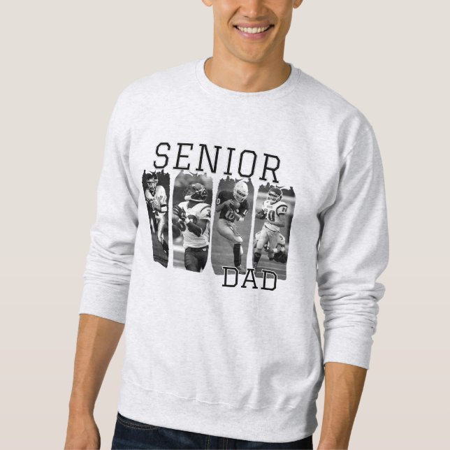 Senior Football Vater Custom Picture Brushhub Sweatshirt (Vorderseite)