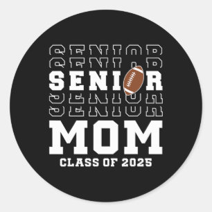 Senior Footll Mama Cl von 2025 Abschluss Grad 3 Runder Aufkleber