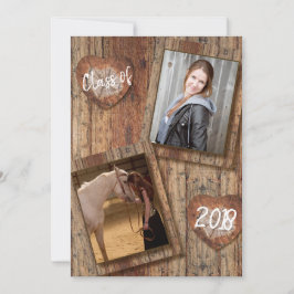 Senior Foto Abschluss - Barnwood Einladung