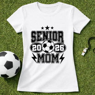 Senior-Fußball-Mama 2026 Varsity-Typografie T-Shirt