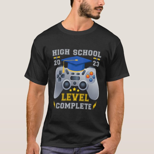 Senior Gamer 2023 High School Levelcomplete 2023 G T-Shirt (Vorderseite)