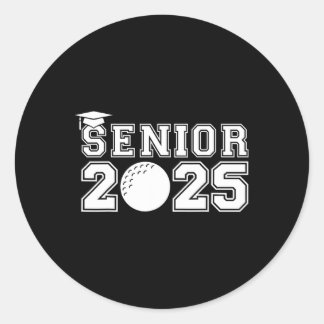 Senior Golf CL of 2025 Abschluss School Graduate Runder Aufkleber