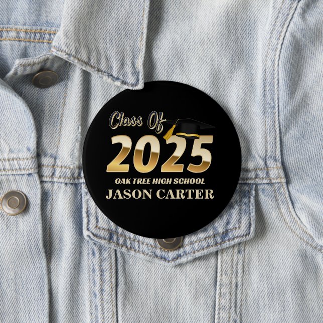 Senior Graduate Class of 2025 Graduation Party Button (Beispiel)