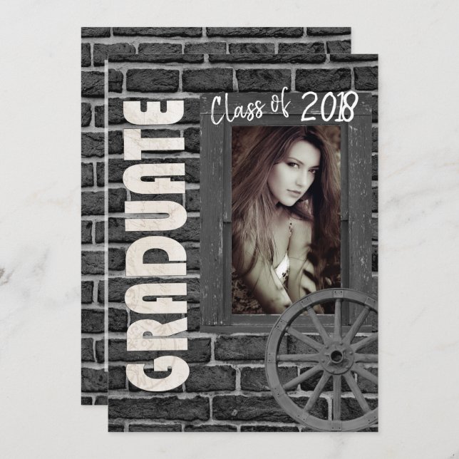 Senior 🎓 Graduate ⭐ ⭐ ⭐ ⭐ Einladung (Vorne/Hinten)