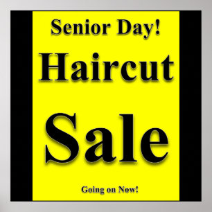 Senior Haarschnitt Verkauf Poster Matt