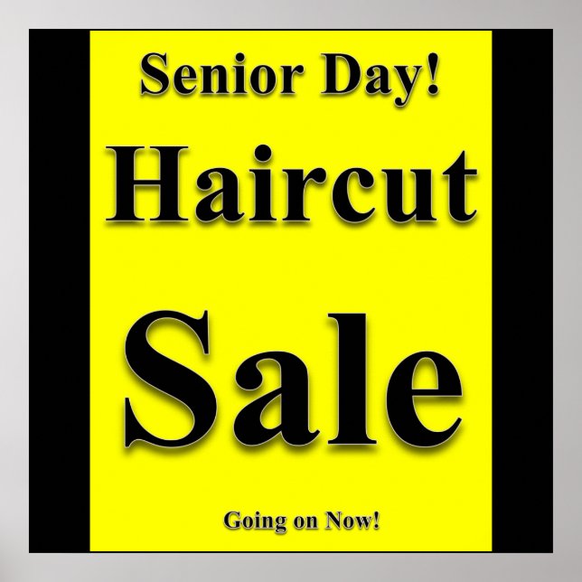 Senior Haircut Sale Poster Matte (Vorne)