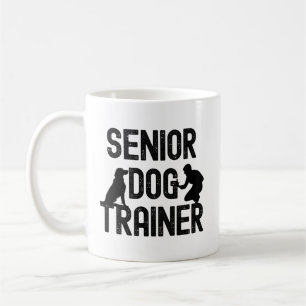 Senior-Hundetrainer-Silhouette-Grafik für Tasse