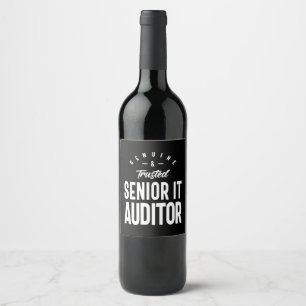 Senior IT Auditor Job Title Gift Weinetikett