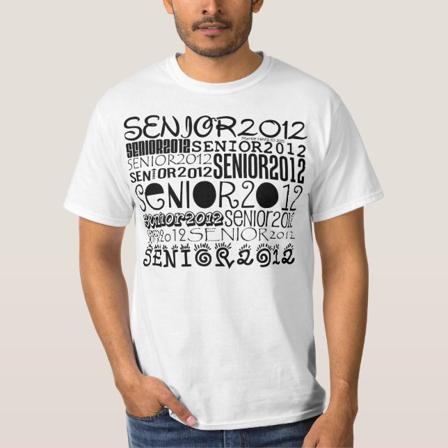 Senior-Kleid 2012 (Schwarzes) personifizieren T-Shirt (Vorderseite)
