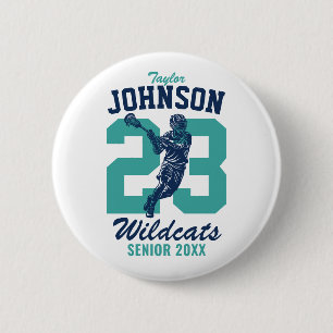Senior-Lacrosse-Team High School Sports Spieler Button
