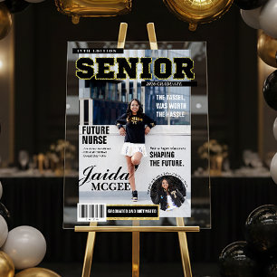 Senior Magazin Stil Acryl Abschluss Display Acrylschild