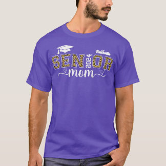 Senior Mama Abschluss 2024 Leopard Proud Mama Grad T-Shirt
