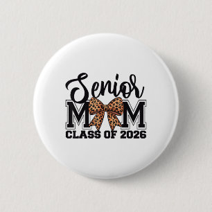 Senior Mama Cl von 2026 Abschluss Leopard Coquette Button