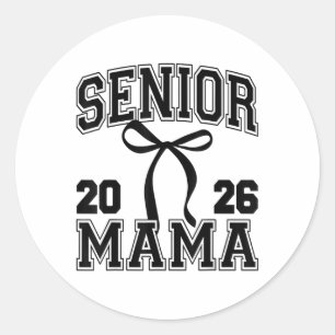 Senior Mama Cl von 2026 Abschluss Niedlich Mama Co Runder Aufkleber