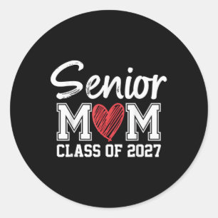 Senior Mama Cl von 2027 Abschluss Proud Mama von G Runder Aufkleber