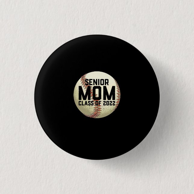 Senior Mama Class of 2022 Baseball Mama Button (Vorderseite)