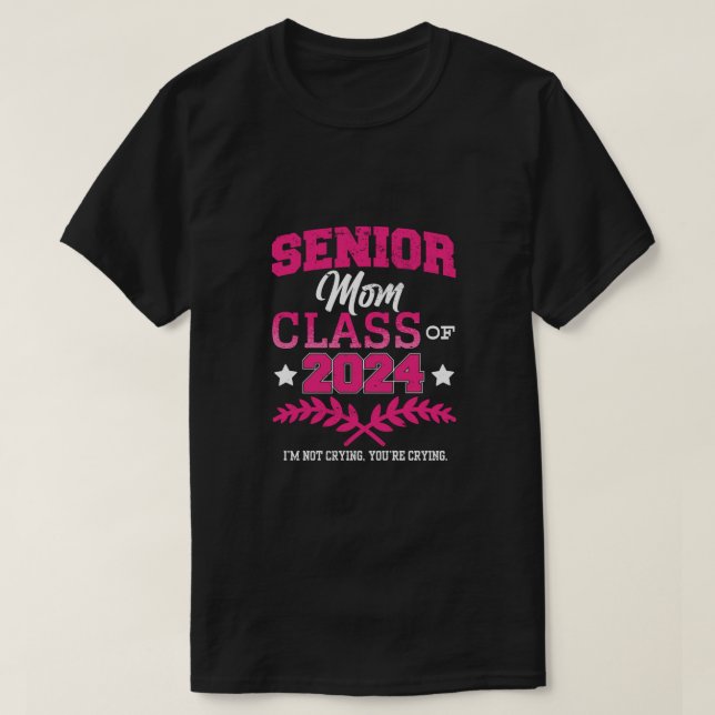 Senior Mama Class of 2024 Proud Mama Funny T-Shirt (Design vorne)