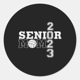 Senior Mama Class of Volleyball Mama Runder Aufkleber