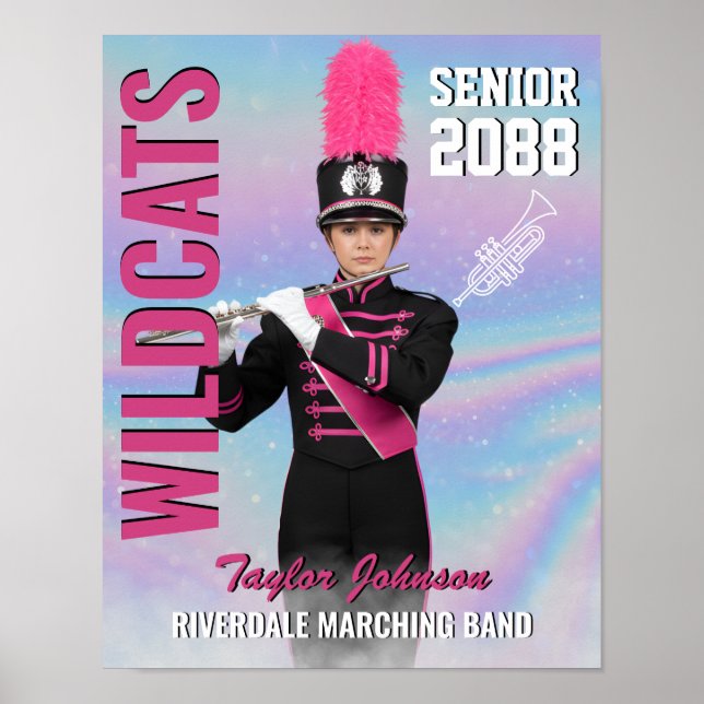 Senior Marchingband Individuelles Fotogeschenk Spo Poster (Vorne)