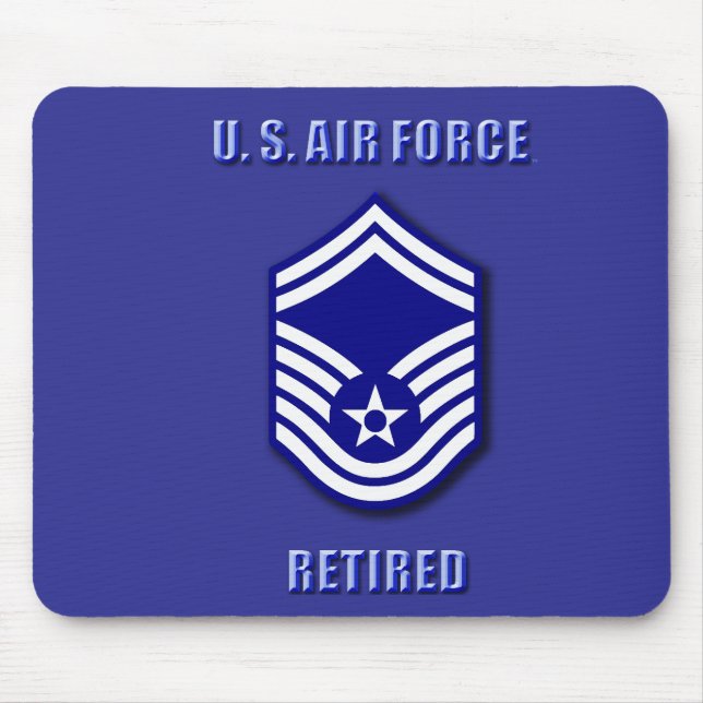 Senior Master Sergeant USAF Mini Basketballkorb Mousepad (Vorne)