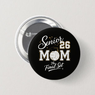 Senior Mom Abschlussklasse 2026 Volleyball Button