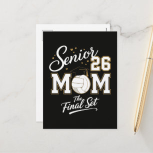 Senior Mom Abschlussklasse 2026 Volleyball Feiertagspostkarte