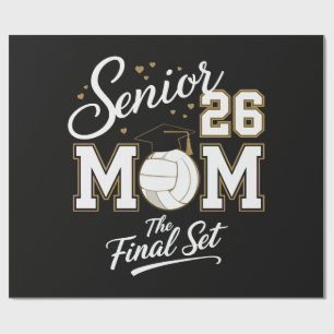 Senior Mom Abschlussklasse 2026 Volleyball Geschenkpapier