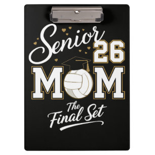 Senior Mom Abschlussklasse 2026 Volleyball Klemmbrett