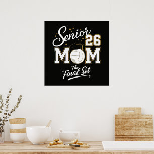 Senior Mom Abschlussklasse 2026 Volleyball Poster