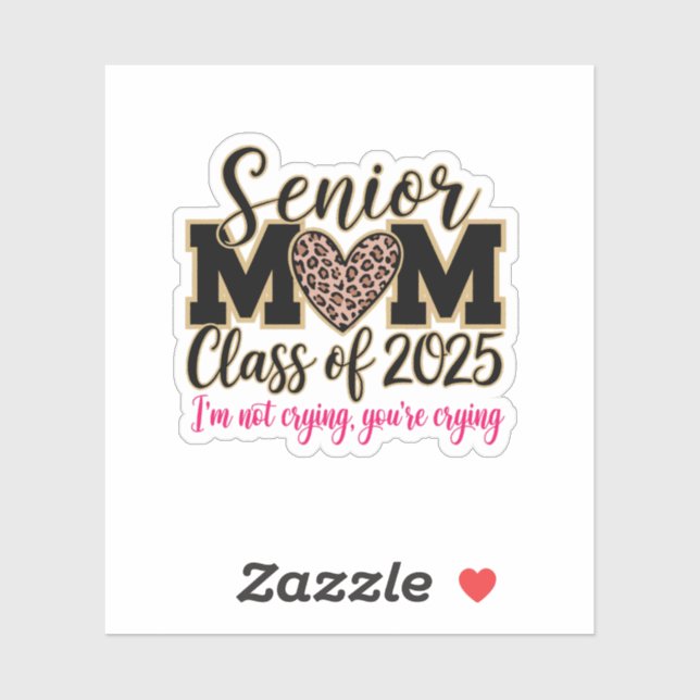 Senior Mom Class 2025 Aufkleber (Blatt)