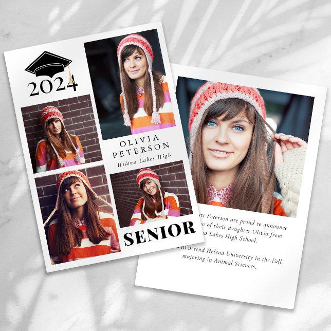 SENIOR Multi Foto Collage Abschluss Ankündigung (Von Creator hochgeladen)