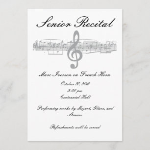 Senior Music Erwägungsgrund Einladung