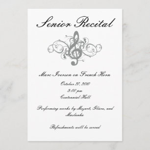 Senior Music Erwägungsgrund Einladung
