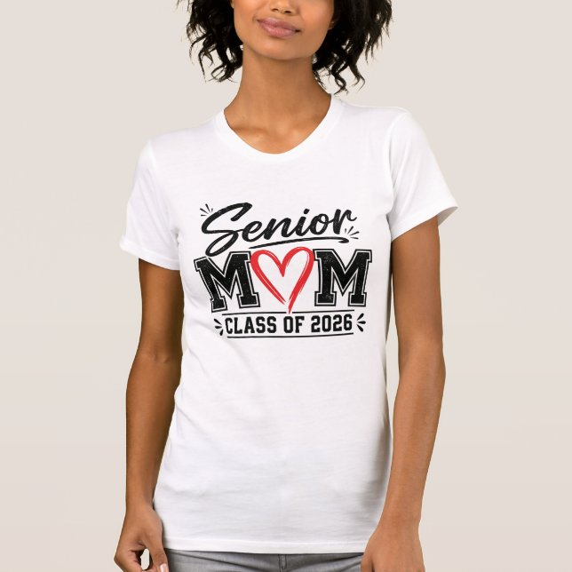Senior-Mutter Abschlussklasse 2026 T-Shirt (Vorderseite)
