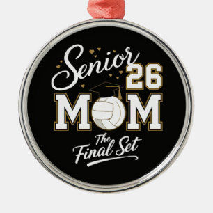 Senior-Mutter Abschlussklasse 2026 Volleyball Ornament Aus Metall